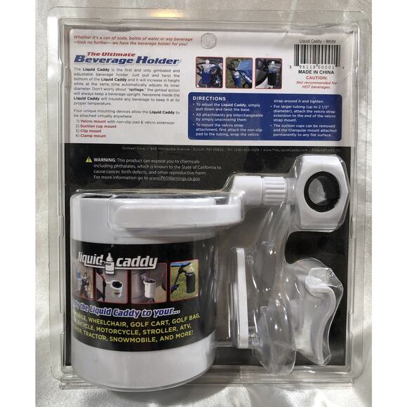 Beverage Holder Liquid Caddy With 4 Attachments Swivel Action - Picture 2 of 9